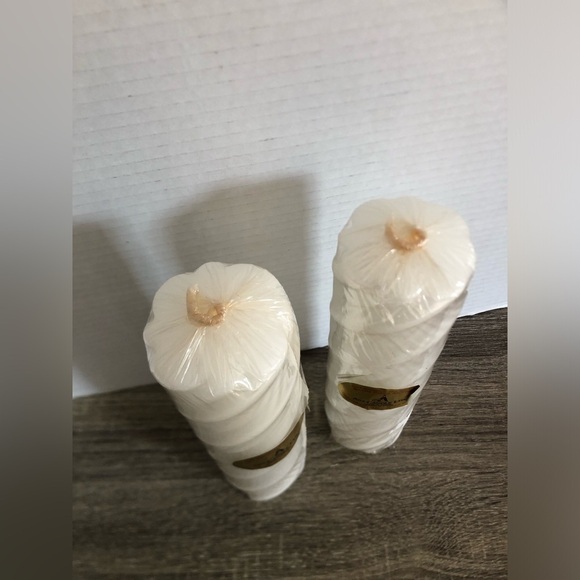 Vtg White Spiral Pillar Candles - Picture 7 of 12